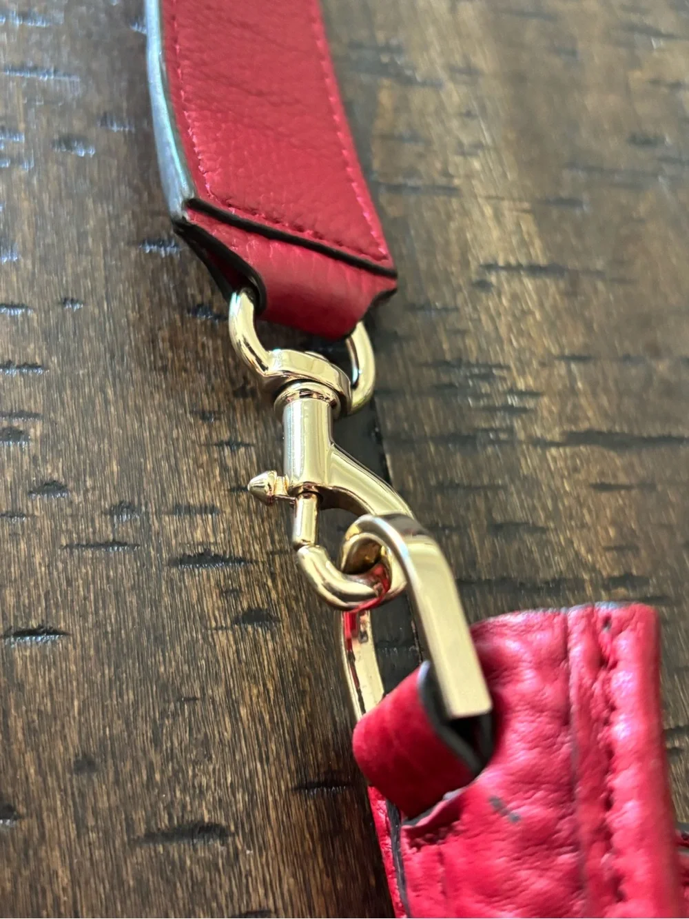 Rebecca Minkoff Red Crossbody Unlined Leather Purse with Silver Studs - Picture 5 of 10
